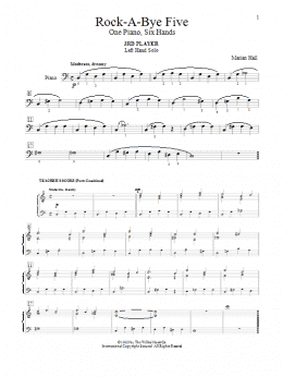 page one of Rock-A-Bye Five (Piano Duet)