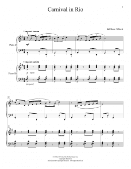 page one of Carnival In Rio (Piano Duet)