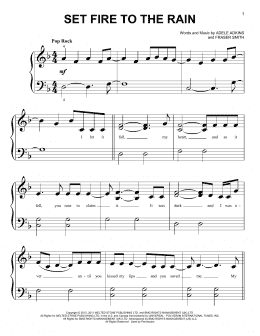 page one of Set Fire To The Rain (Big Note Piano)