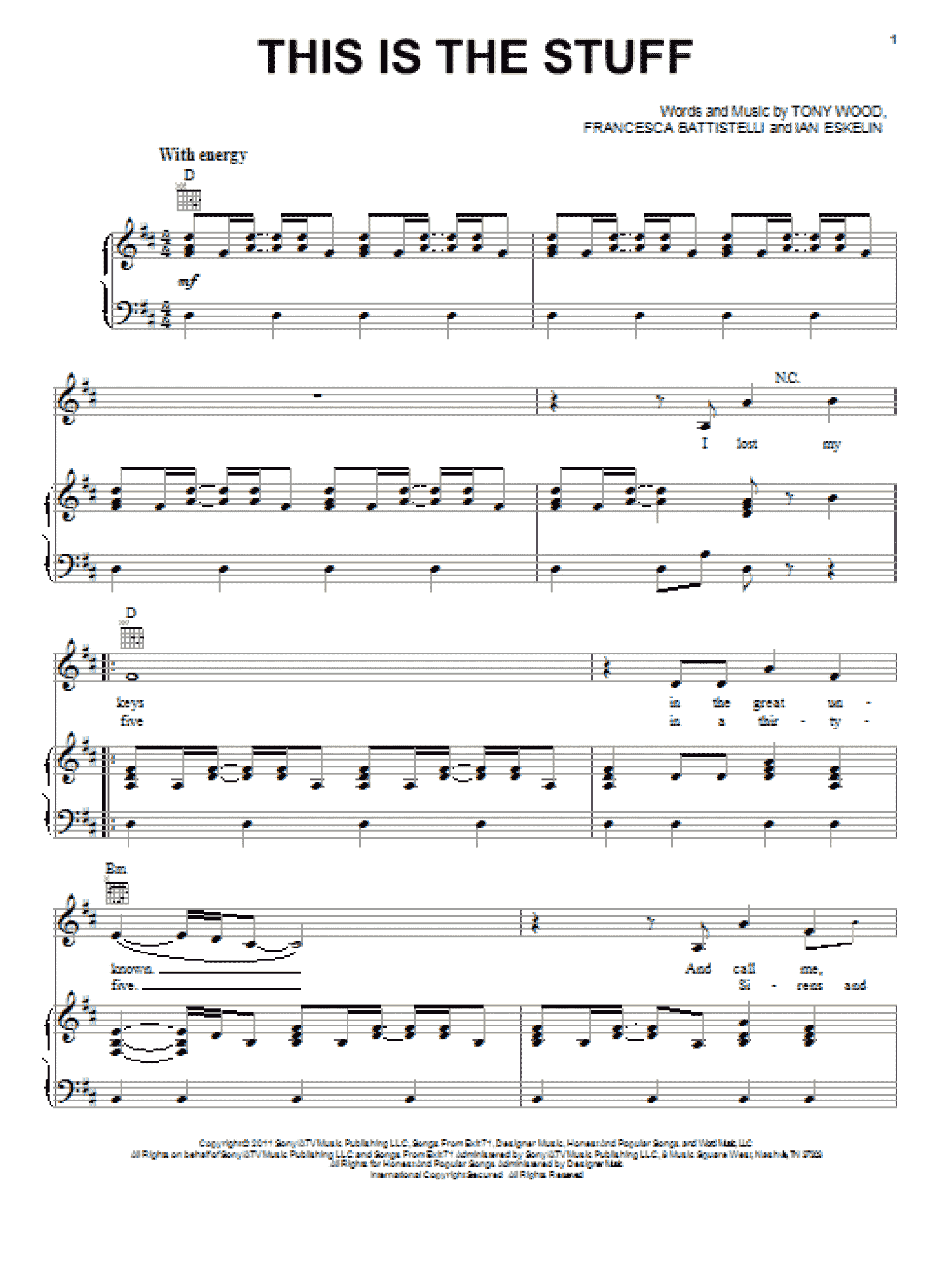This Is The Stuff (Piano, Vocal & Guitar Chords (Right-Hand Melody))