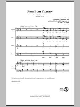 page one of Fum, Fum, Fum (SATB Choir)
