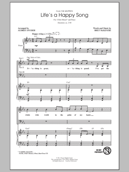 page one of Life's A Happy Song (3-Part Mixed Choir)