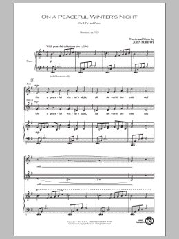 page one of On A Peacful Winter's Night (2-Part Choir)