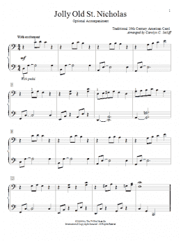 page one of Jolly Old St. Nicholas (Piano Duet)
