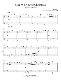 page one of Sing We Now Of Christmas (Piano Duet)