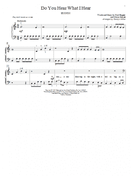 page one of Do You Hear What I Hear (Piano Duet)