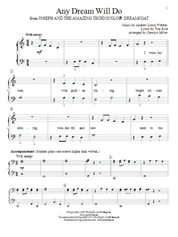 page one of Any Dream Will Do (Educational Piano)