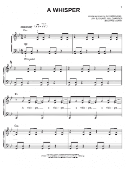 page one of A Whisper (Easy Piano)