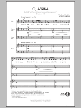 page one of O, Afrika (SATB Choir)