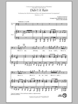 page one of Didn't It Rain (SATB Choir)