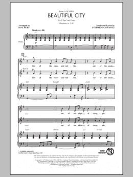 page one of Beautiful City (2-Part Choir)