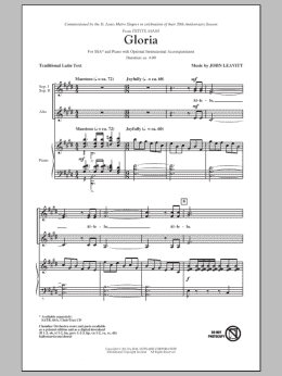 page one of Gloria (from Petite Mass) (SSA Choir)