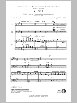 page one of Gloria (from Petite Mass) (SATB Choir)