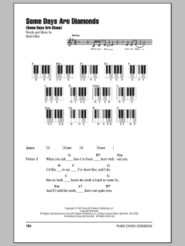 page one of Some Days Are Diamonds (Some Days Are Stone) (Piano Chords/Lyrics)