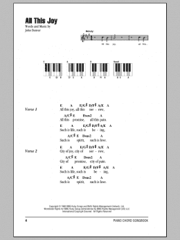 page one of All This Joy (Piano Chords/Lyrics)