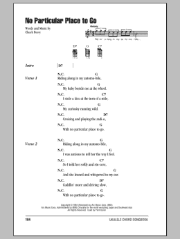 page one of No Particular Place To Go (Ukulele Chords/Lyrics)