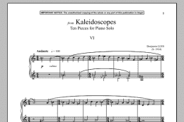 page one of Kaleidoscopes, Ten Pieces For Piano Solo, VI. (Piano Solo)