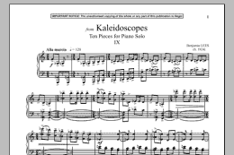 page one of Kaleidoscopes, Ten Pieces For Piano Solo, IX. (Piano Solo)