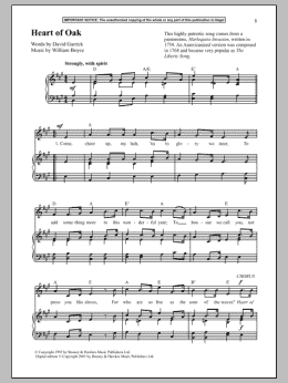page one of Heart Of Oak (Piano & Vocal)