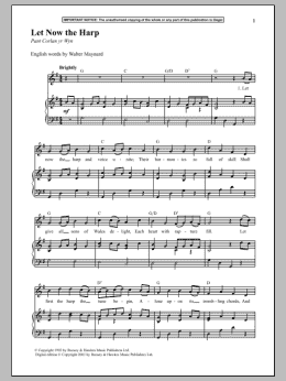 page one of Let Now The Harp (Piano & Vocal)