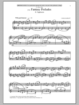 page one of Fantasy Preludes, 8. Capriccio (Piano Solo)
