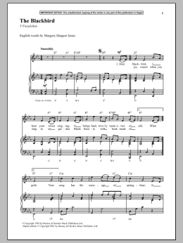 page one of The Blackbird (Piano & Vocal)