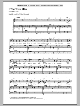 page one of If She Were Mine (Piano & Vocal)