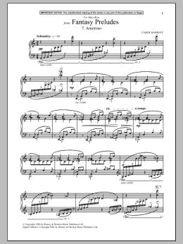 page one of Fantasy Preludes, 7. Amoroso (Piano Solo)