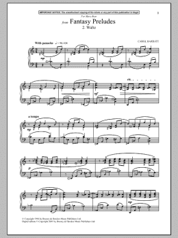page one of Fantasy Preludes, 2. Waltz (Piano Solo)