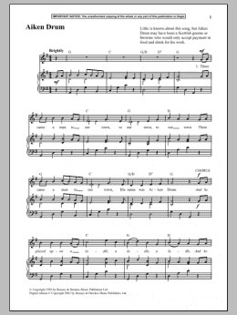 page one of Aiken Drum (Piano & Vocal)