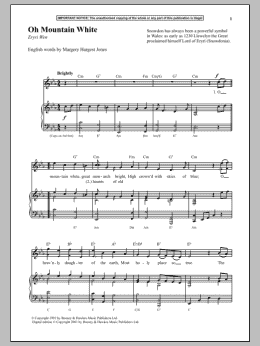 page one of Oh Mountain White (Piano & Vocal)