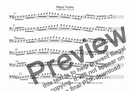 page one of Major/Minor Scales: Double Bass (E2-A4)