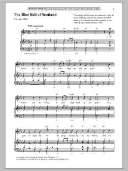 page one of The Blue Bells Of Scotland (Piano & Vocal)