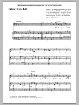 page one of Eriskay Love Lilt (Piano & Vocal)