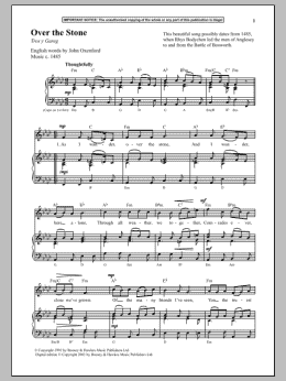 page one of Over The Stone (Piano & Vocal)