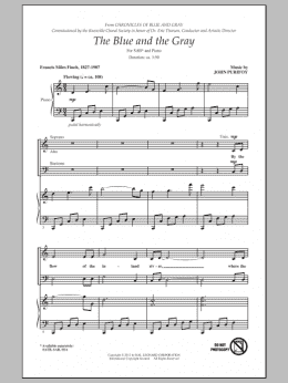 page one of The Blue And The Gray (SAB Choir)