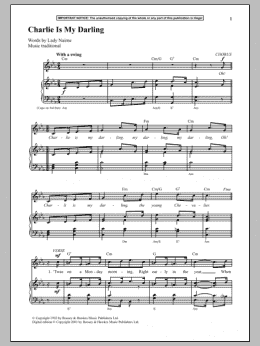 page one of Charlie Is My Darling (Piano & Vocal)