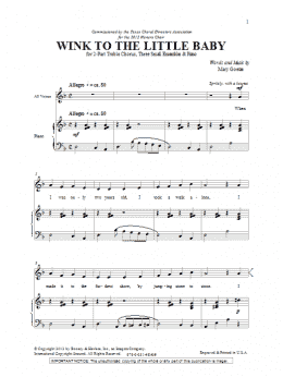 page one of Wink To The Little Baby (2-Part Choir)