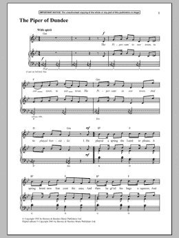 page one of The Piper Of Dundee (Piano & Vocal)