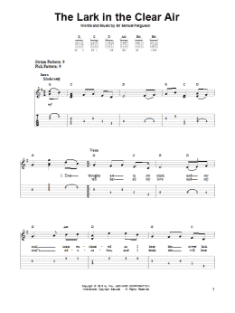 page one of The Lark In The Clear Air (Easy Guitar Tab)