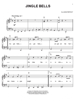 page one of Jingle Bells (feat. the Puppini Sisters) (Easy Piano)