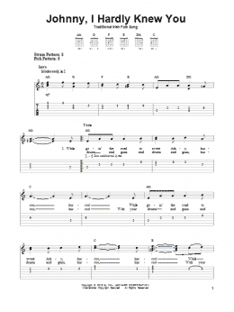 page one of Johnny, I Hardly Knew You (Easy Guitar Tab)