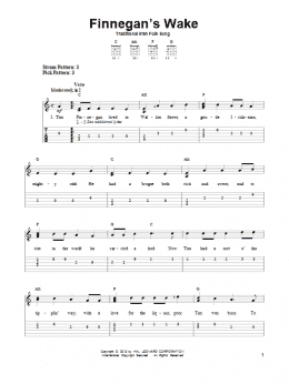 page one of Finnegan's Wake (Easy Guitar Tab)