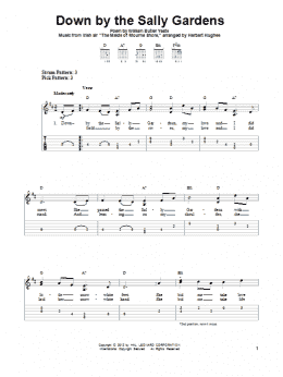 page one of Down By The Sally Gardens (Easy Guitar Tab)