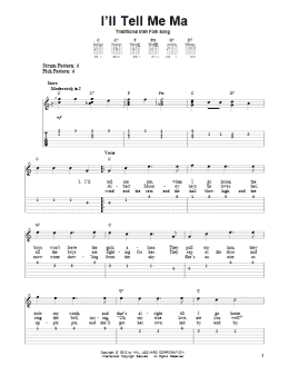 page one of I'll Tell Me Ma (Easy Guitar Tab)