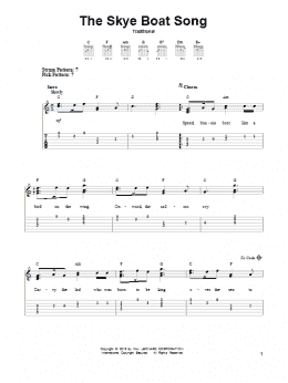 page one of The Skye Boat Song (Easy Guitar Tab)