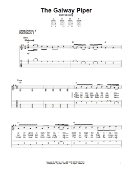 page one of The Galway Piper (Easy Guitar Tab)