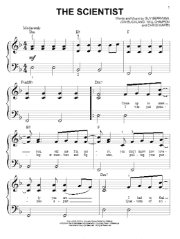 page one of The Scientist (Big Note Piano)