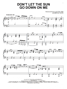 page one of Don't Let The Sun Go Down On Me (Piano Solo)