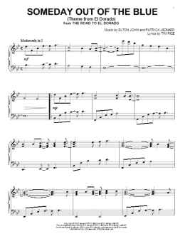 page one of Someday Out Of The Blue (Theme from El Dorado) (Piano Solo)